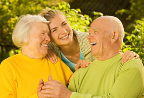 Family smiling together